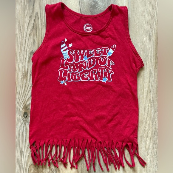 🇺🇸 Wonder Nation Red Sweet Land of Liberty Kids Tank Top - Picture 1 of 2